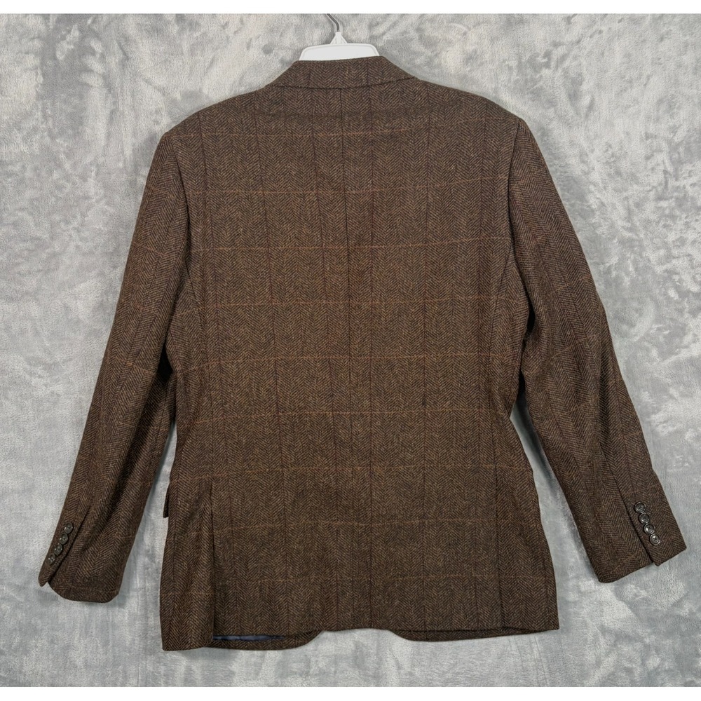 J Crew Ludlow Moon 2 Piece Suit Mens 38S Brown Tweed Blazer Coat Pants Plaid - Picture 6 of 16